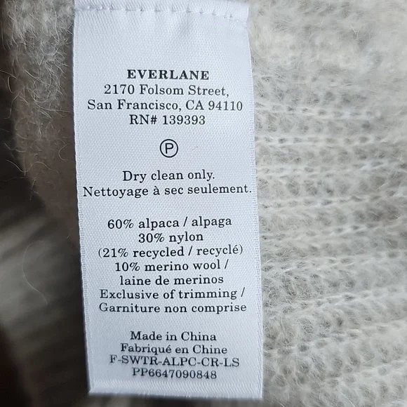 Everlane Womens Knit Sweater - Beige - Picture 4 of 4